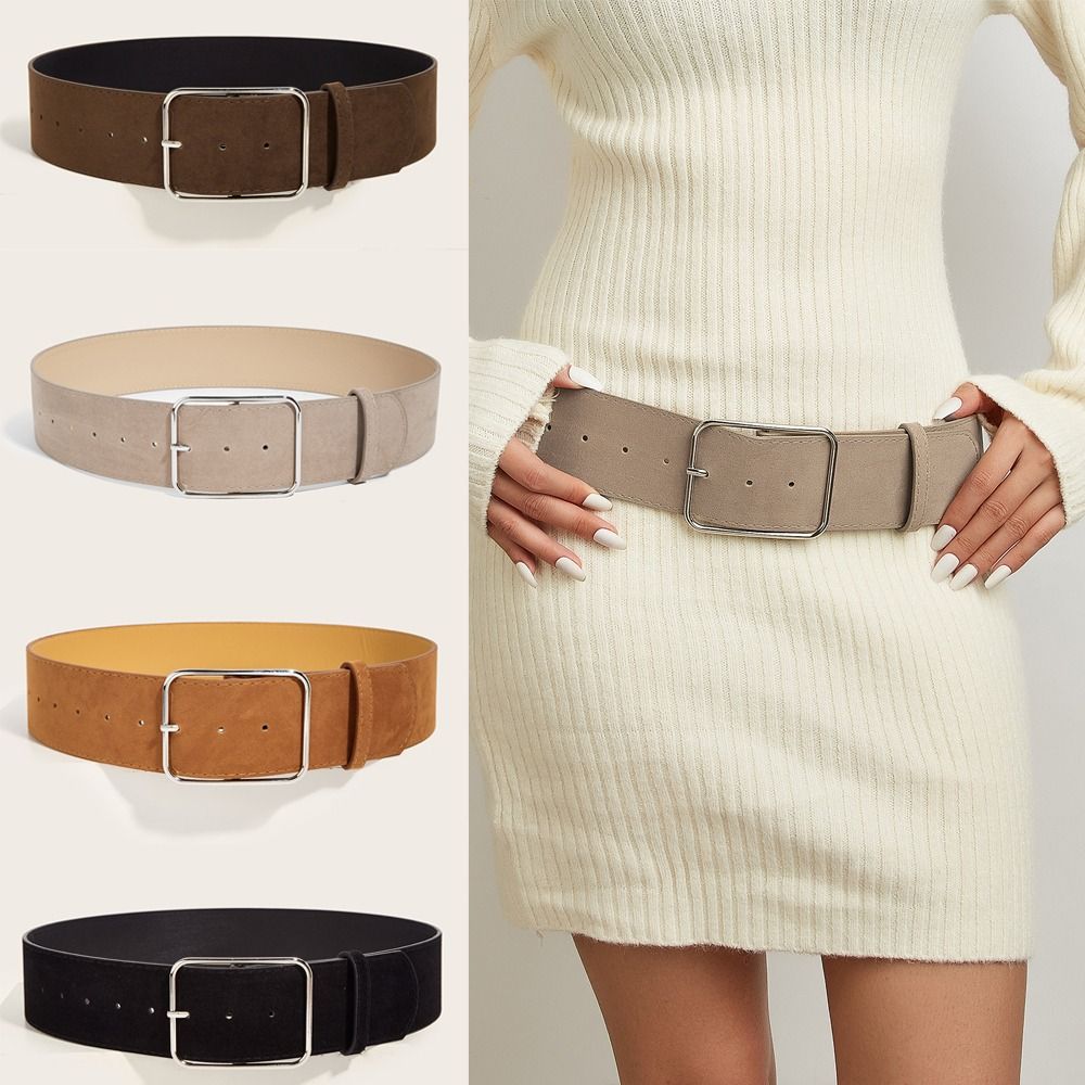 Off White Belt - Maillard Styles daim cuir large ceinture