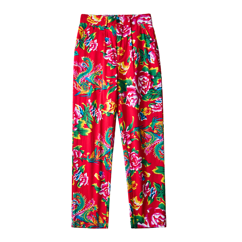 Streetwear Brand With Flowers - Pantalon populaire de style chinois pour