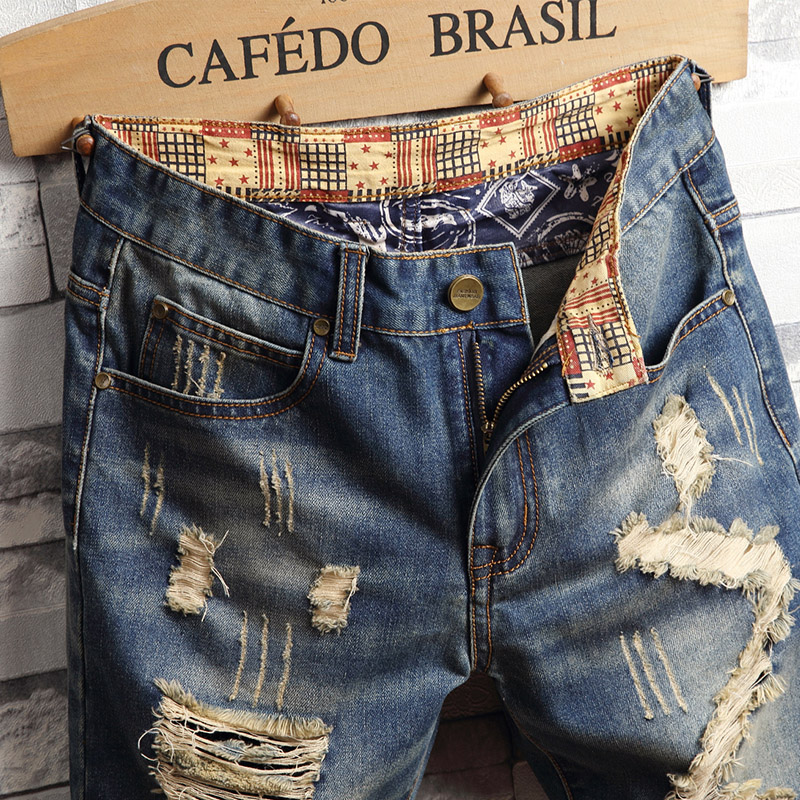 Shorts en jean déchirés pour h - Streetwear Brand Shorts avis et prix