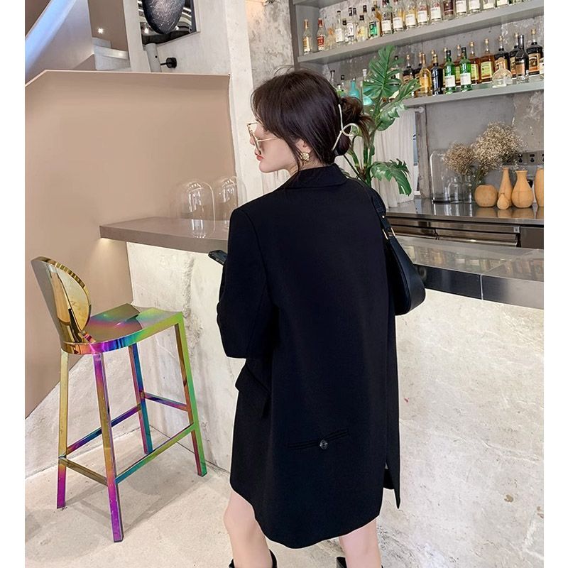 Blazer noir à manches longues  - Streetwear Brand Jacket avis et prix
