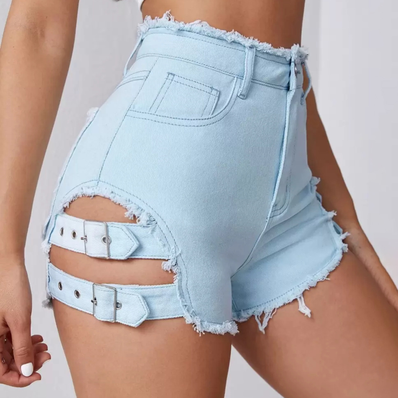 Shorts en jean taille haute po - Streetwear Brand Shorts avis et prix