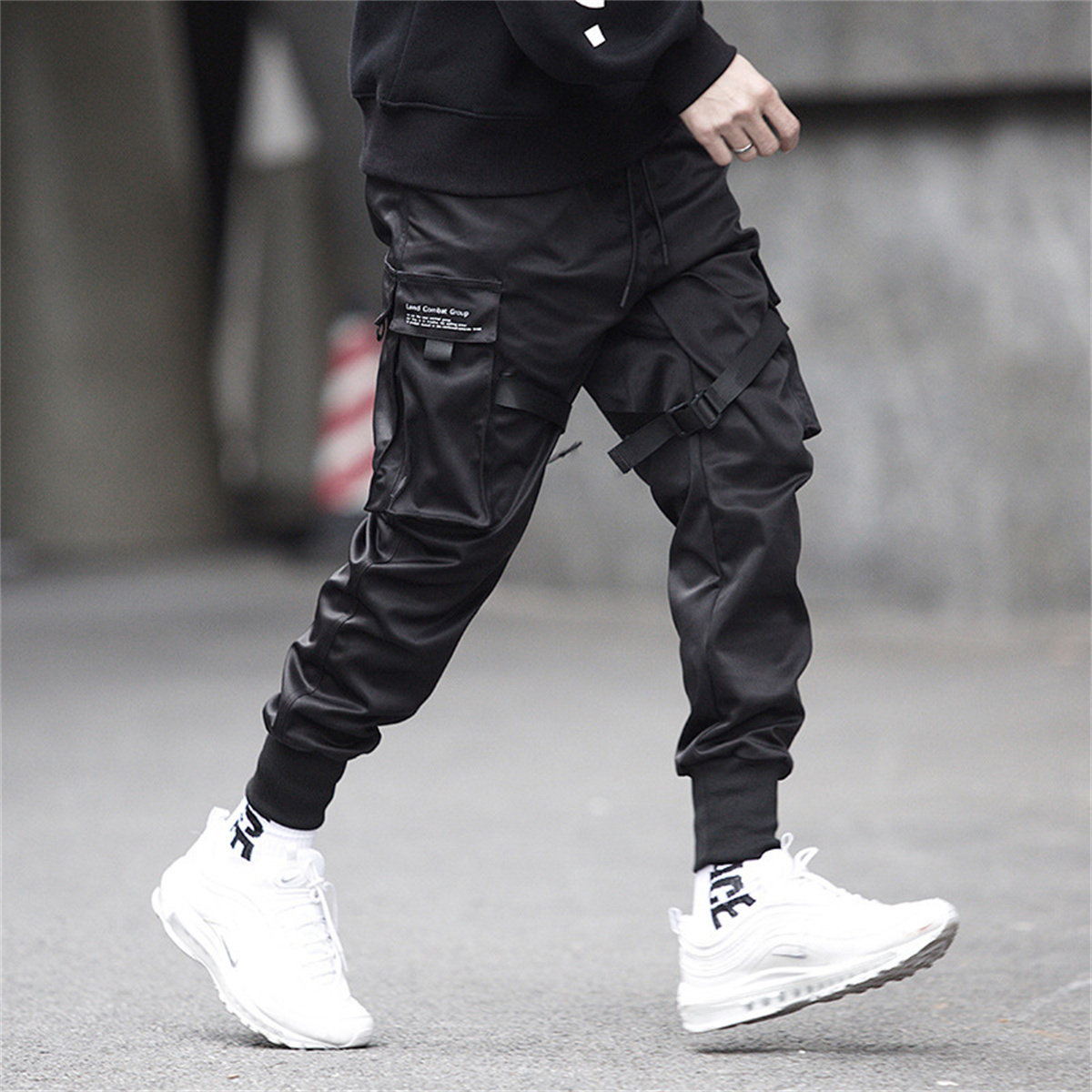 Pantalon Cargo Hip Hop noir, p - Streetwear Brand Jacket avis et prix