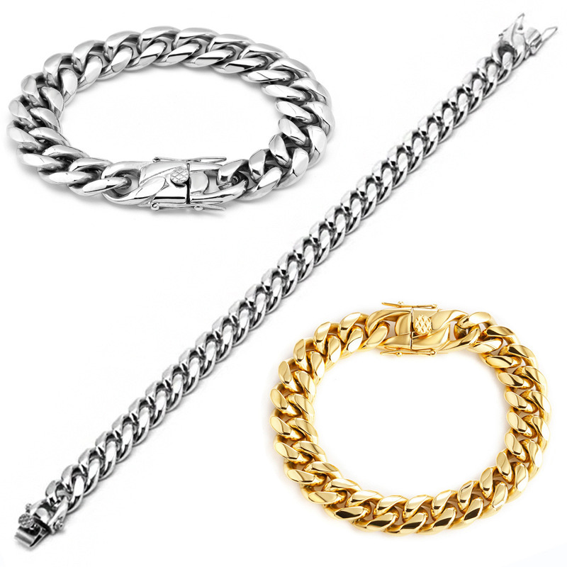Bracelet en acier inoxydable d - Streetwear Brand Jewelry avis et prix