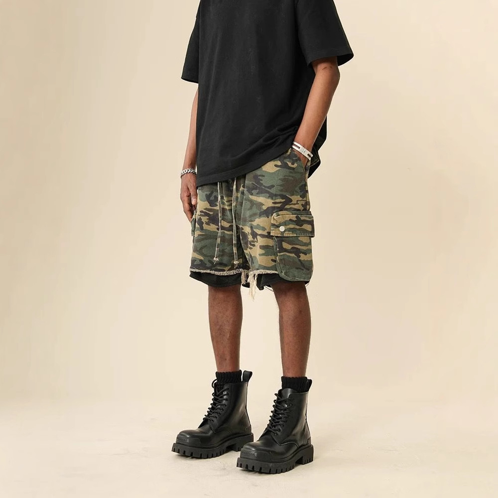 Shorts en jean camouflage vint - Streetwear Brand Shorts avis et prix