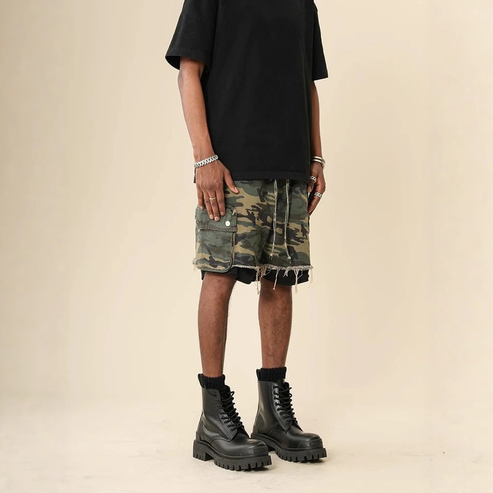 Shorts en jean camouflage vint - Streetwear Brand Shorts avis et prix