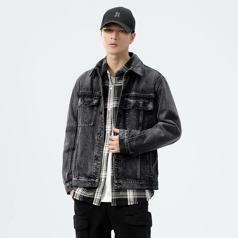 Veste en jean délavée coupe am - Streetwear Brand Jacket avis et prix
