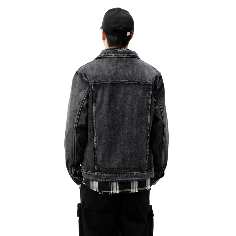 Veste en jean délavée coupe am - Streetwear Brand Jacket avis et prix