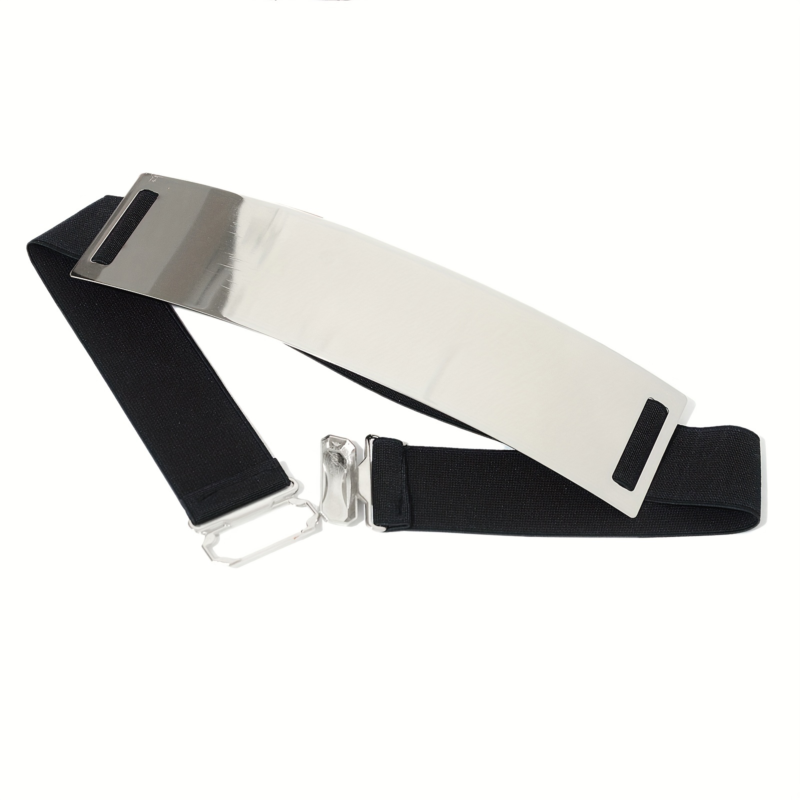 Ceinture large brillante métal - Off White Belt avis et prix