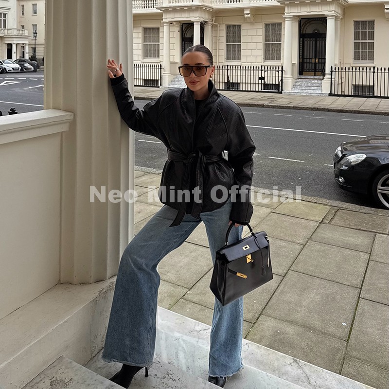 Manteau en similicuir noir ten - Streetwear Brand Jacket avis et prix