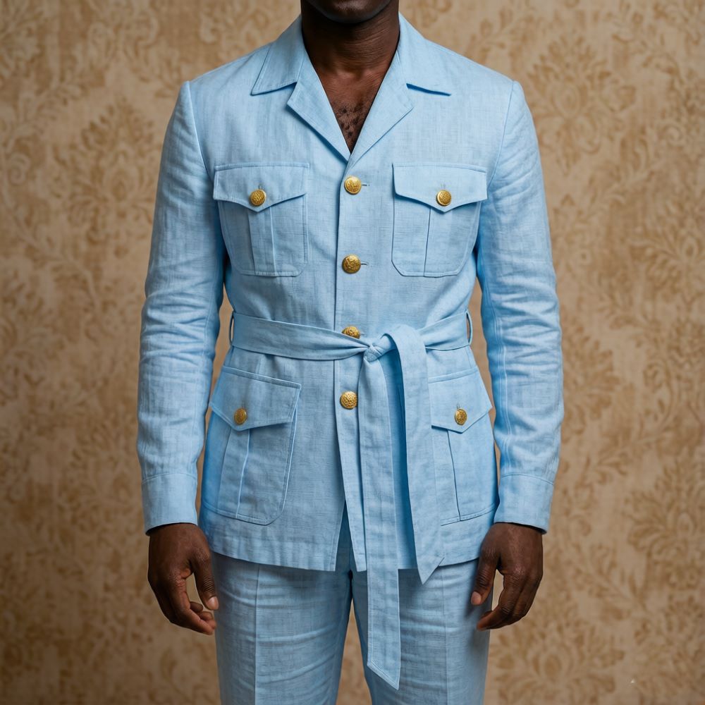 Costume de safari en lin blanc - Off White Belt avis et prix