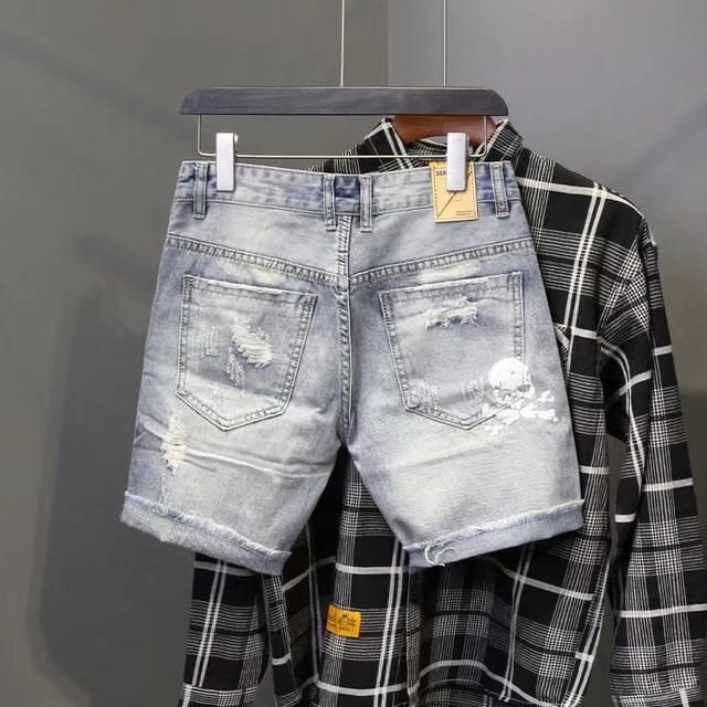Été hommes usé perle trou mend - Streetwear Brand Shorts avis et prix