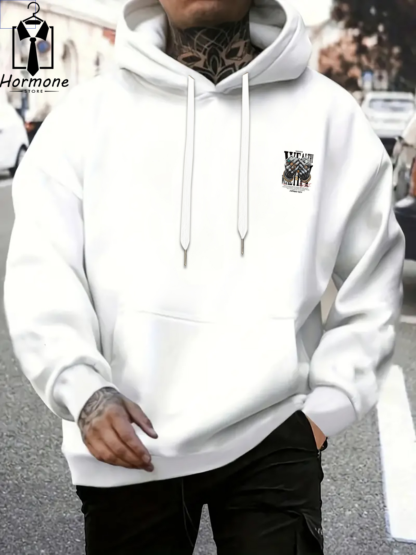 Sweat-shirt à capuche pour hom - Streetwear Brand Jewelry avis et prix